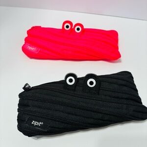 Red and Black Monster-Inspired Accessory Bags